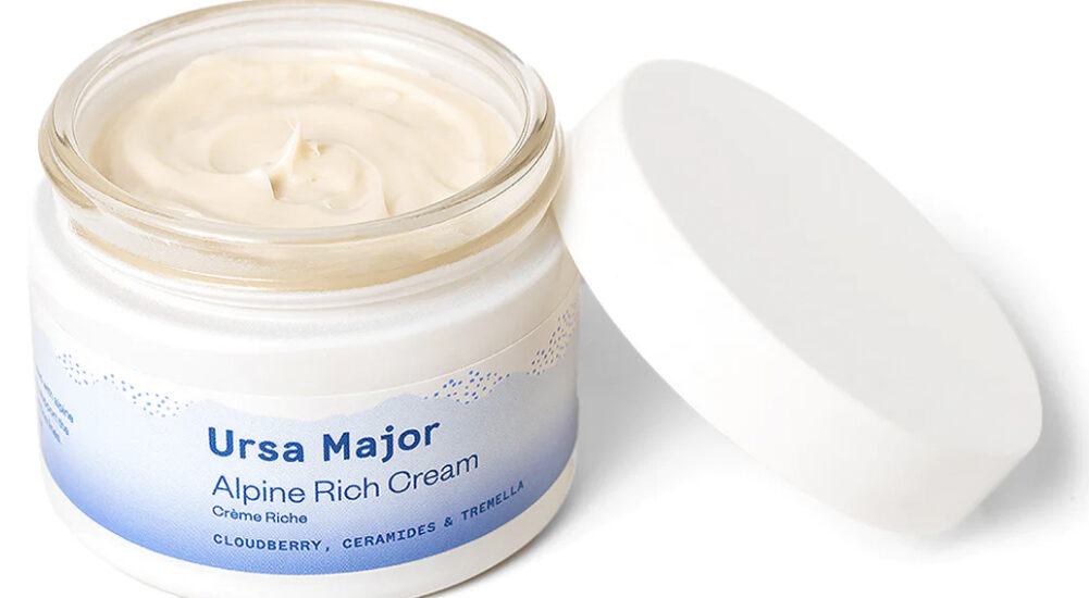 Ursa Major Skin Care cream open jar.